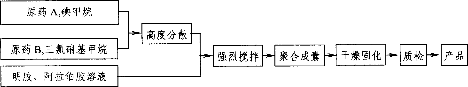 Mixed pesticide capsule preparation for preventing and treating nematode and soil-borne disease