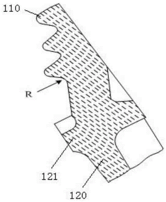 Turbine rotor blade tenon tooth laser shock processing method