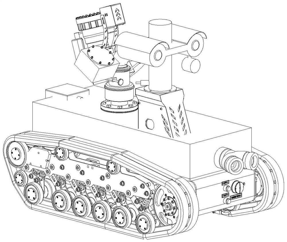 Full-autonomous firefighting and fire extinguishing detecting robot used in complex environments and working method