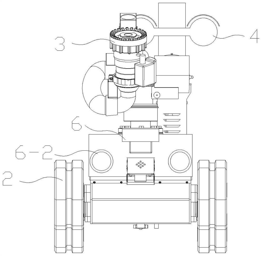 Full-autonomous firefighting and fire extinguishing detecting robot used in complex environments and working method