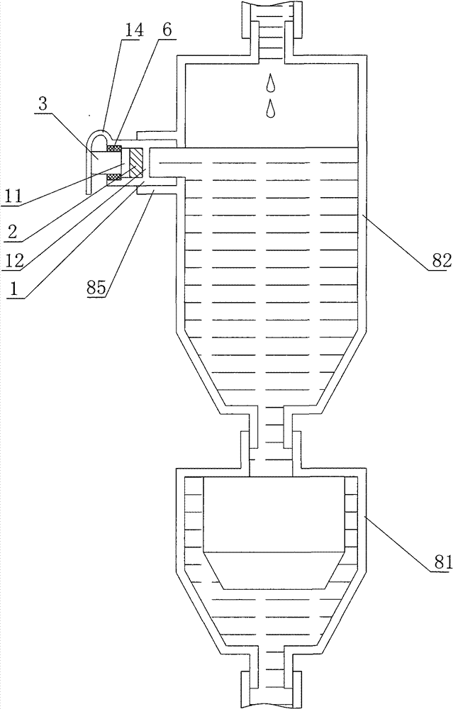 Exhaust device for blood-returning preventive infusion device