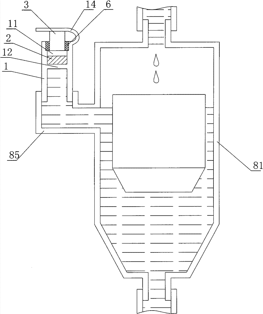 Exhaust device for blood-returning preventive infusion device