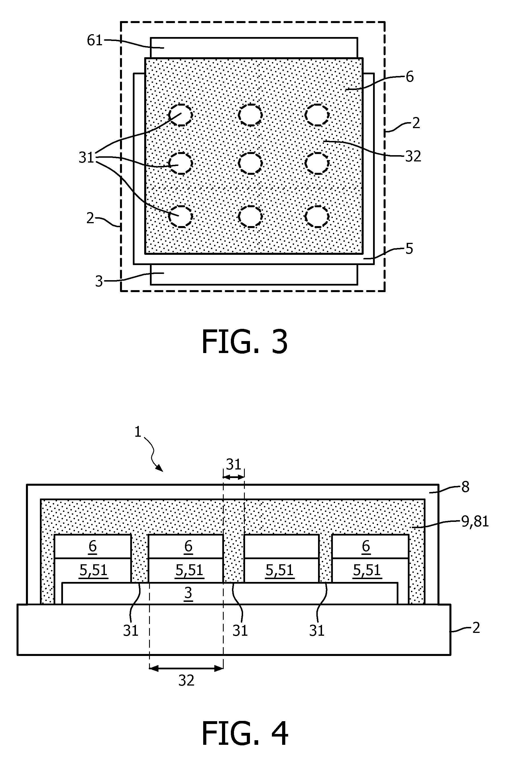 Structuring of OLEDs using stack modification layer comprising perfluorinated vacuum grease and/or perfluorinated vacuum pump oil