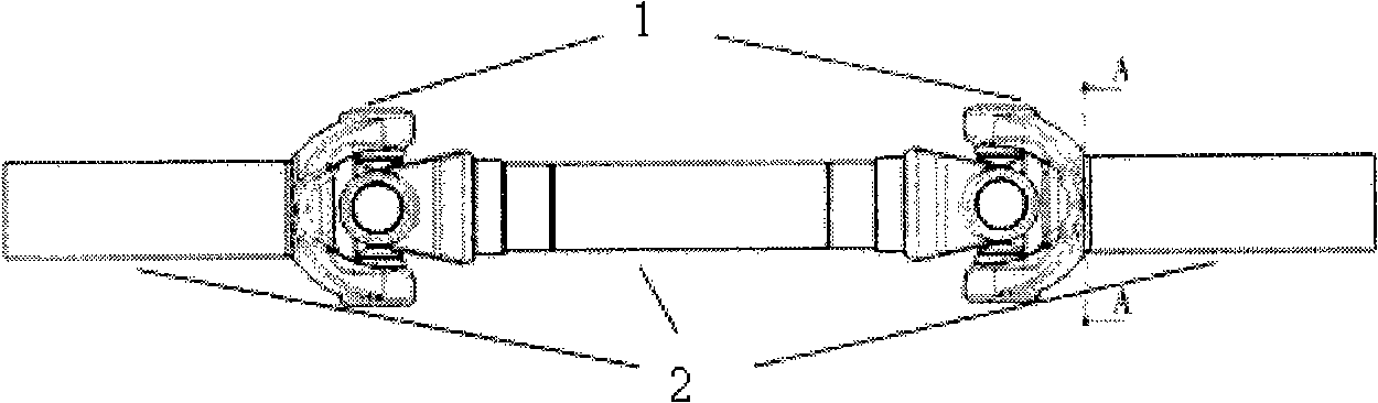 Composite structure of transmission shaft end cross coupling