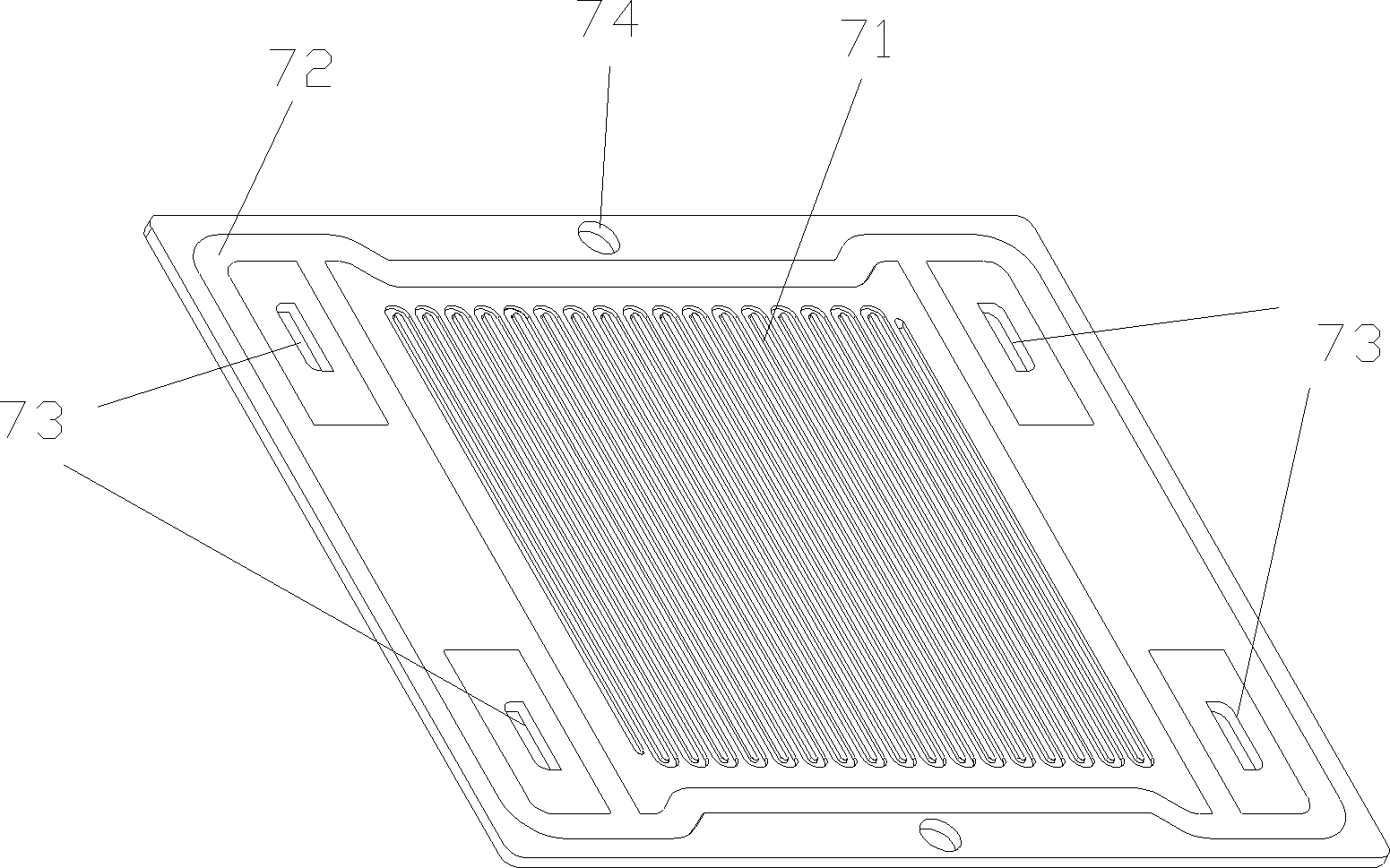 Manufacturing process and device of bipolar plate for fuel cell