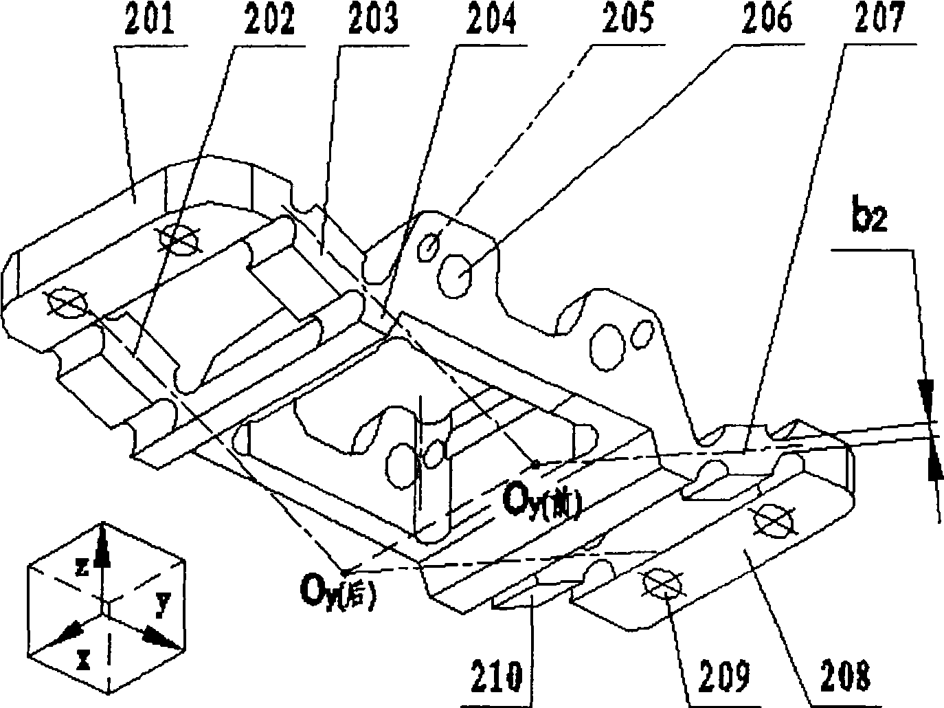 Inclination correcting mechanism of multi hinge nano-stamping pressing die