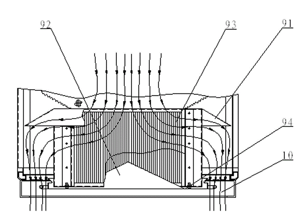 Special vertical type air conditioner for modularization power supply room