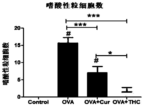 Application of tetrahydrocurcumin in improving allergic asthma