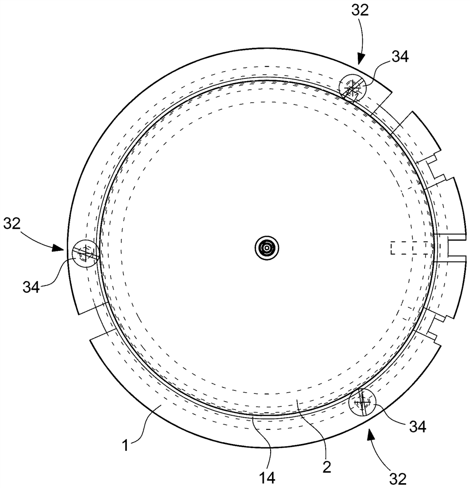 Fastening system for fastening timepiece movement in watch case