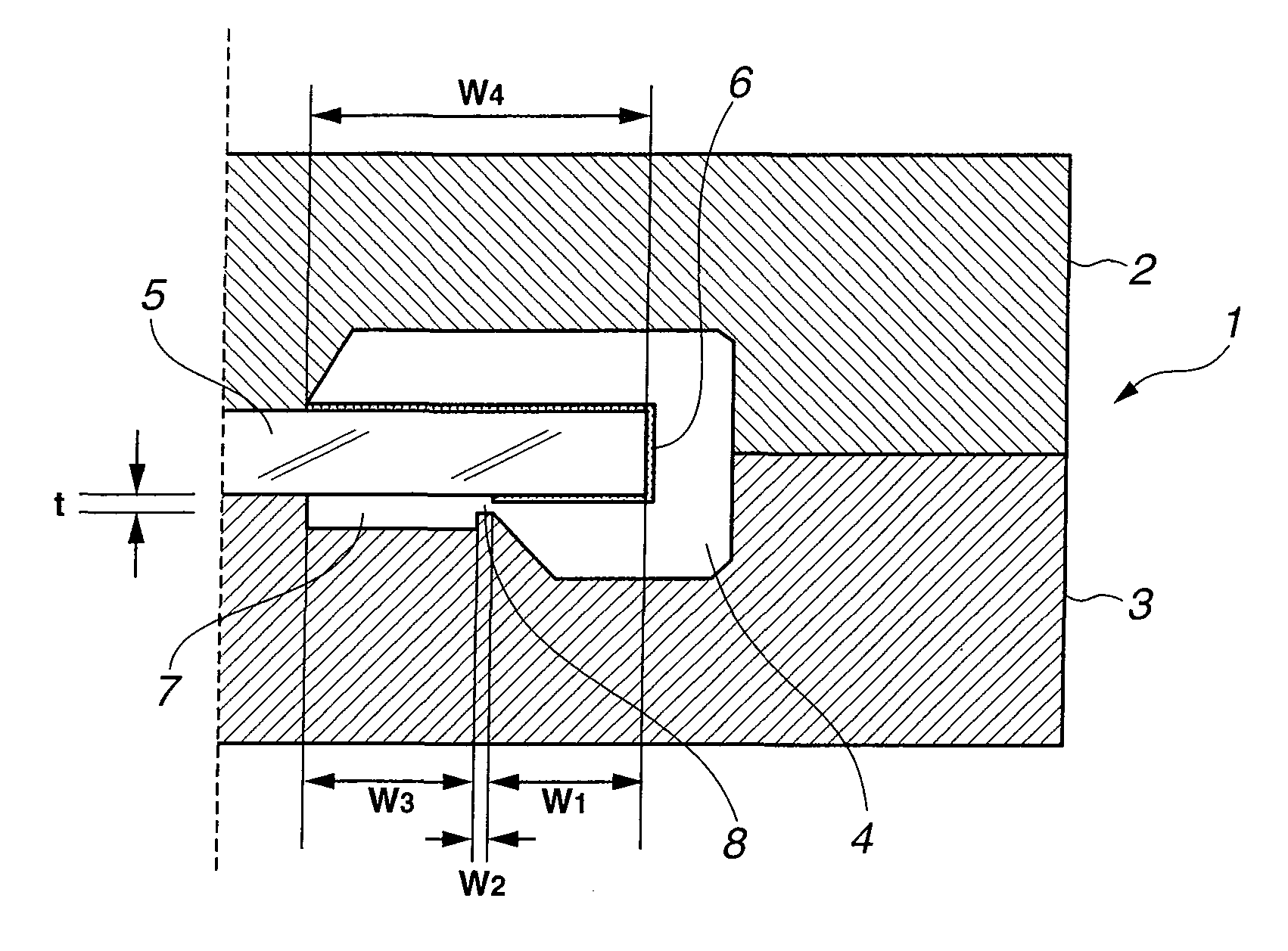 Metal Mold for Injection Molding of Framed Glass and Manufacturing Method for Framed Glass