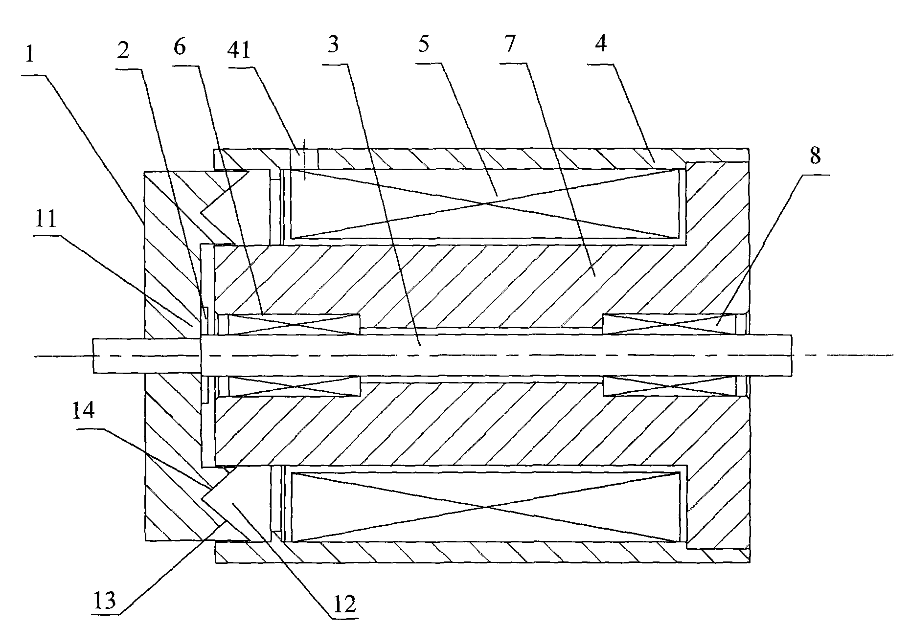 Biconical disc ratio electromagnet