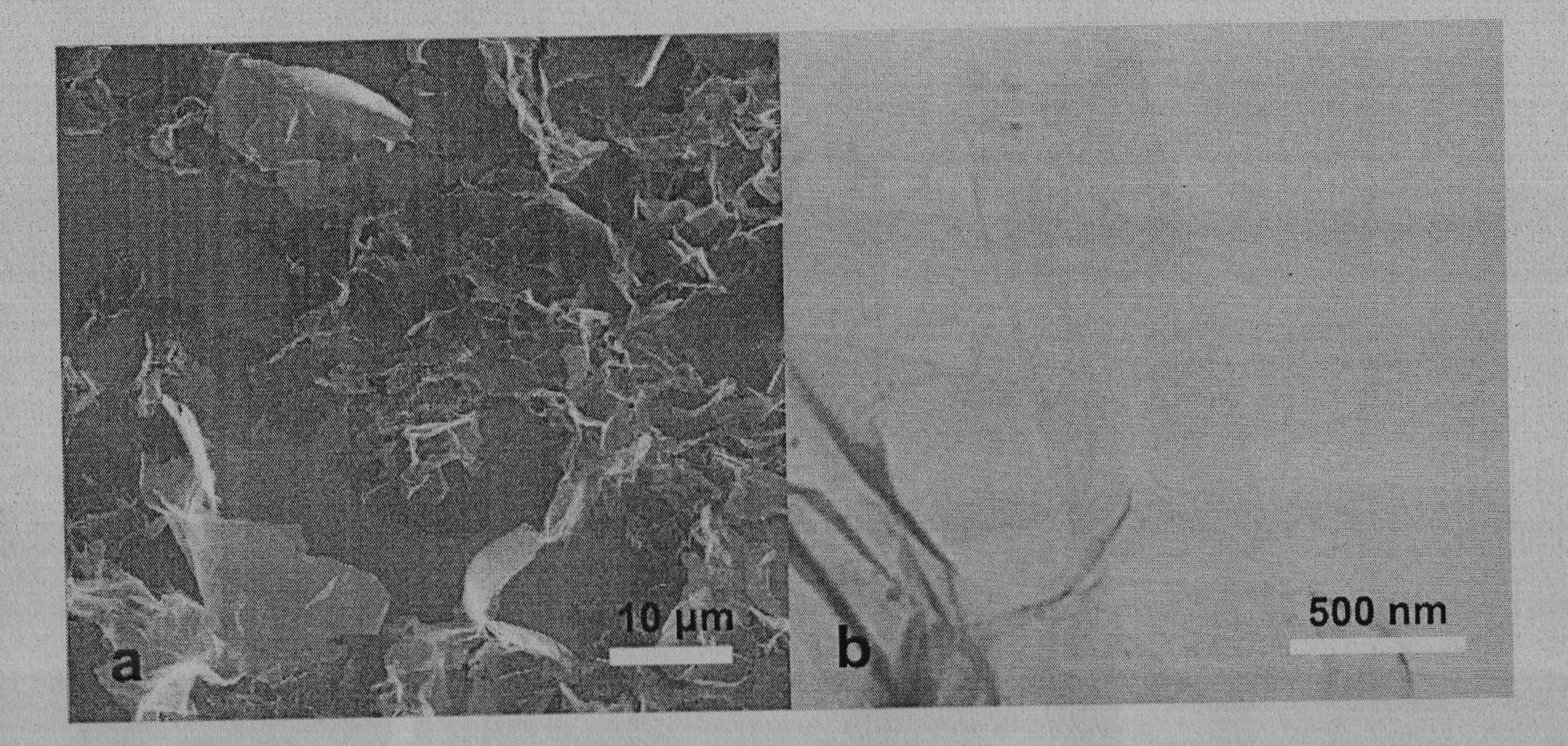 Method for preparing high-quality graphene in large scale by intercalation stripping of graphite by chemical method