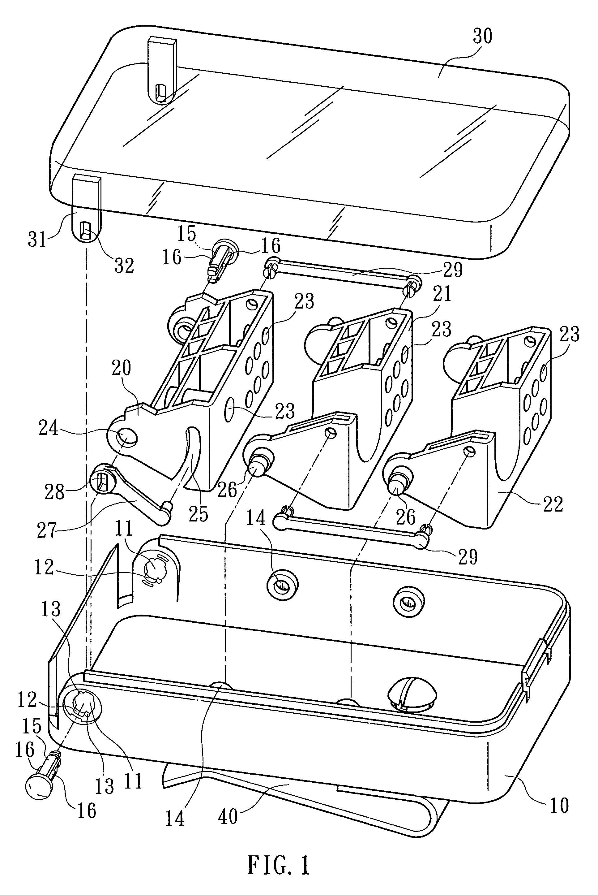 Toolbox with pivotal inner tool holders