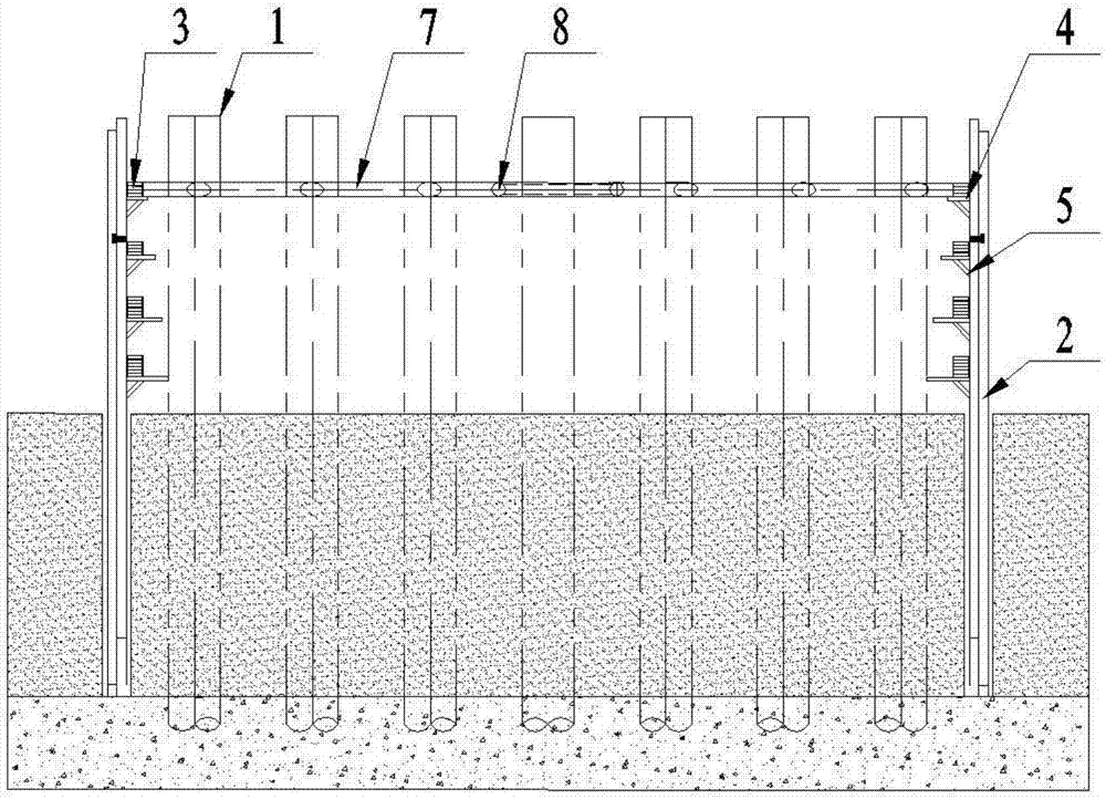 Deep water combined steel sheet pile cofferdam construction method