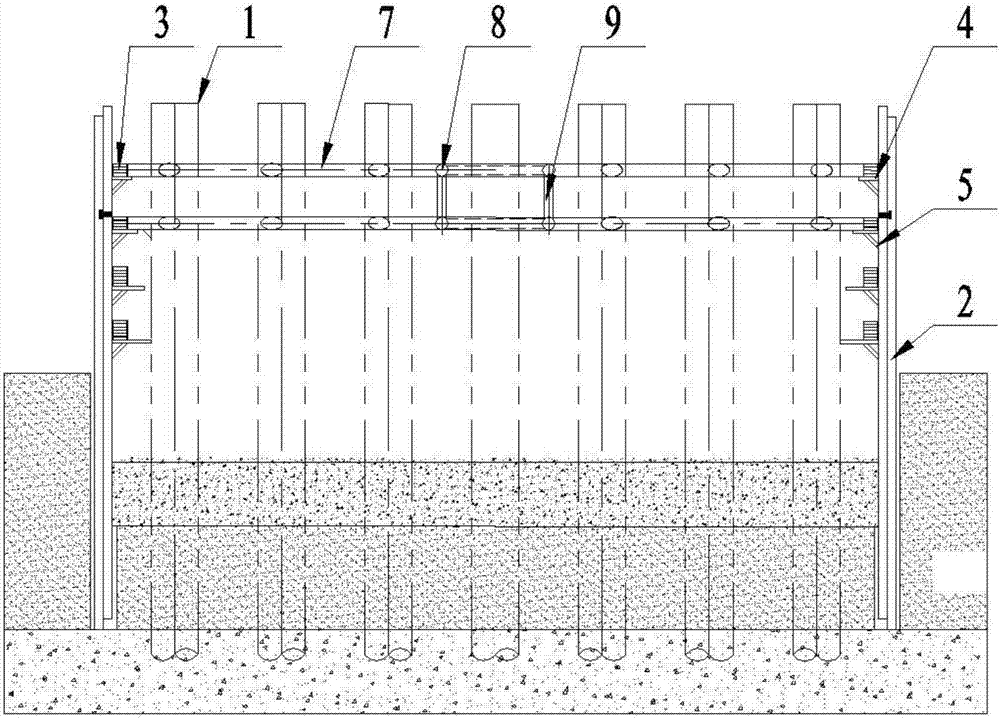 Deep water combined steel sheet pile cofferdam construction method