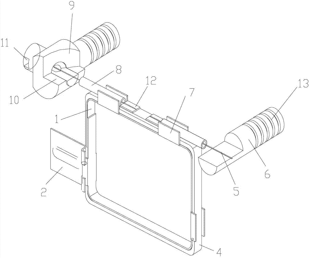 Suspension fiber flexibleness supporting structure