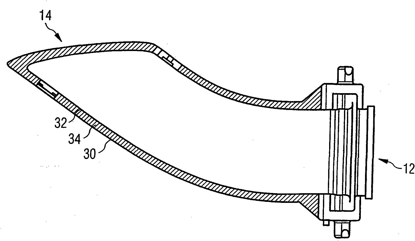 Device for cooling hot gas to be discharged from an aircraft