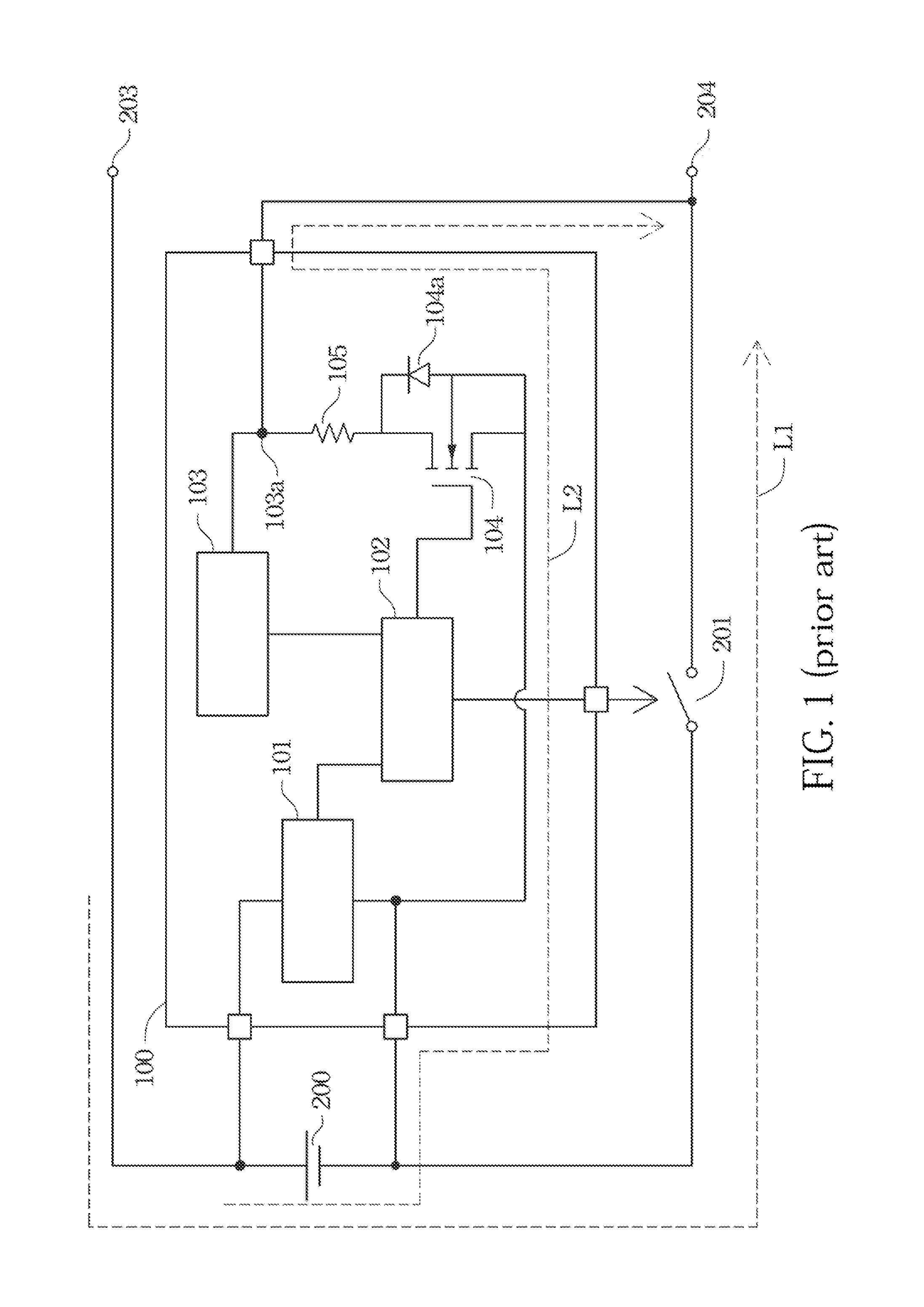 Controller with battery recharge protective function