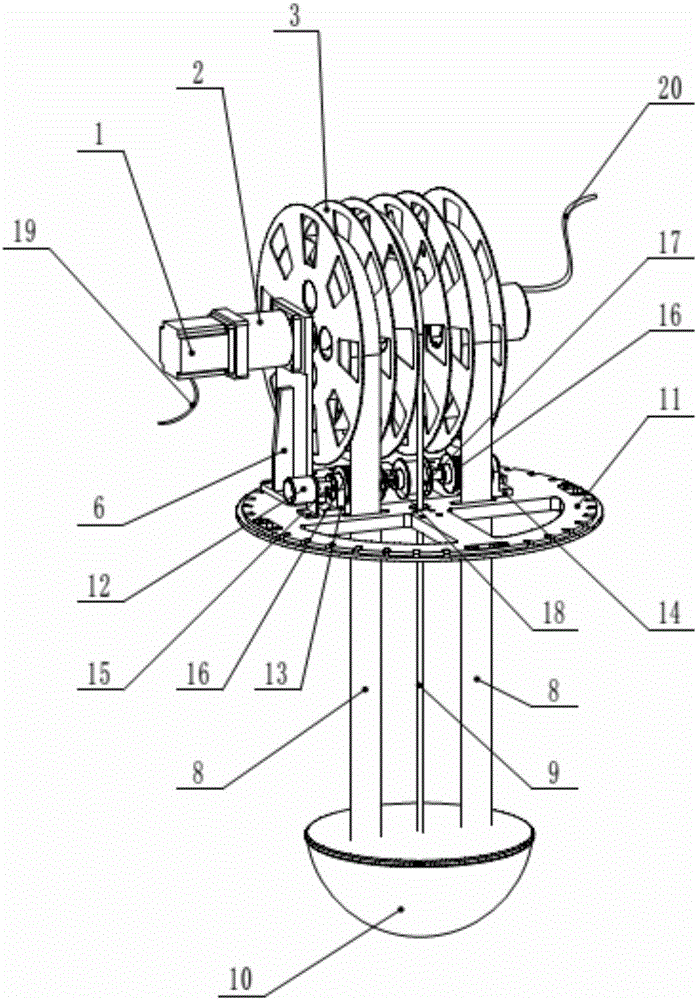 Hoisting device for underground exploration