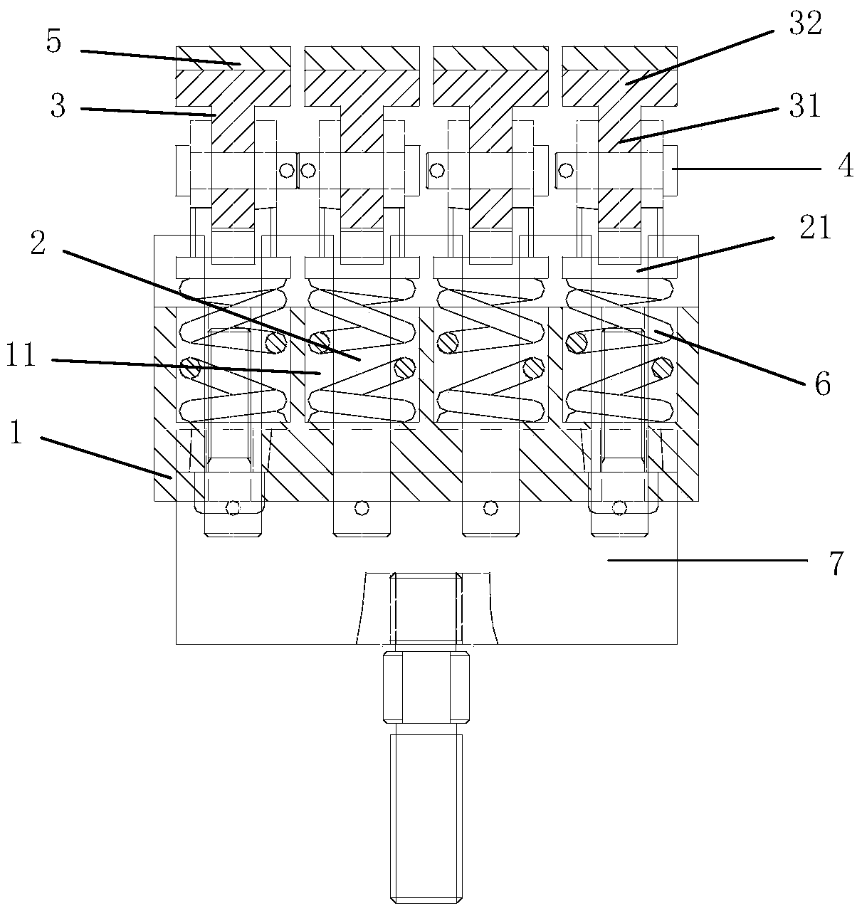 Decentralized contact moving contact device