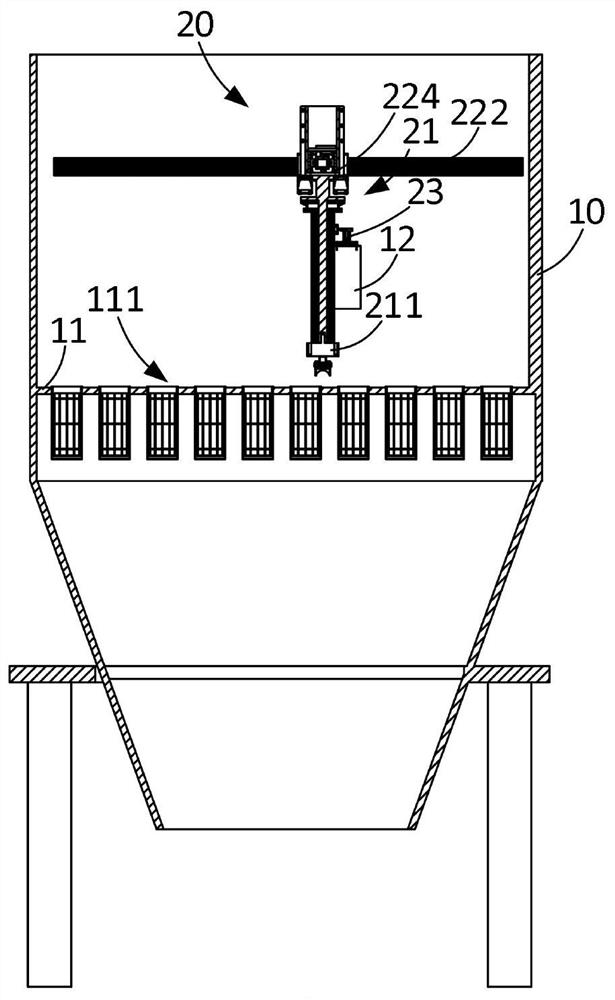 Cloth bag installation auxiliary system of industrial cloth bag type dust collector for air pollution control