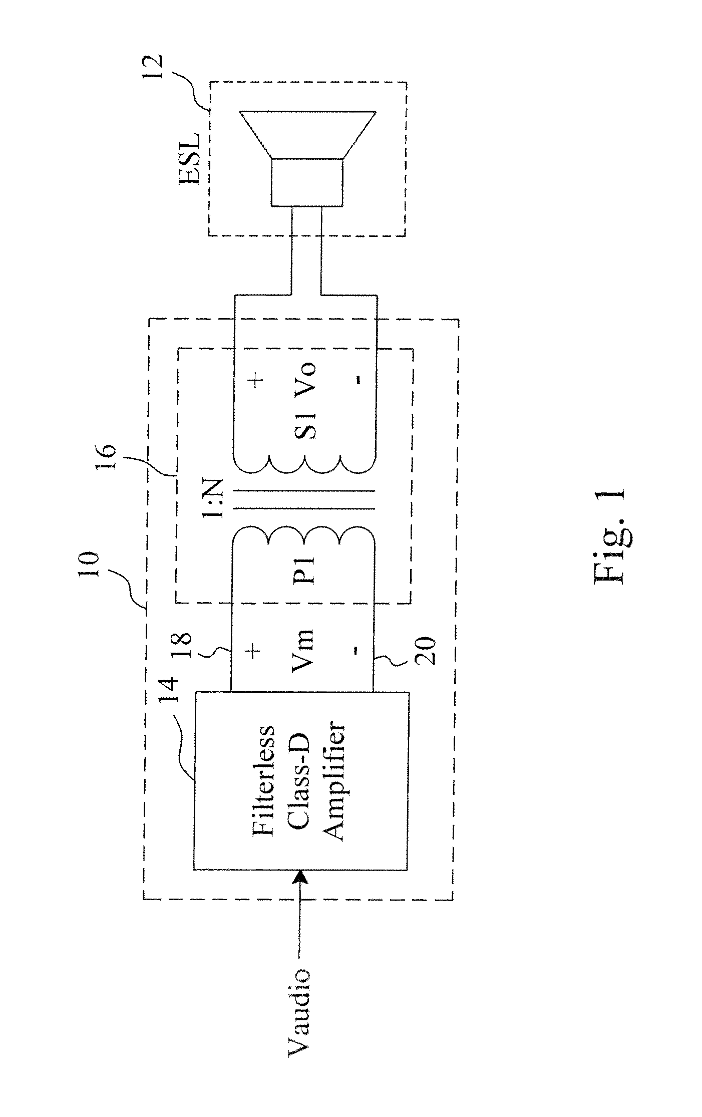 Electrostatic transducer loudspeaker