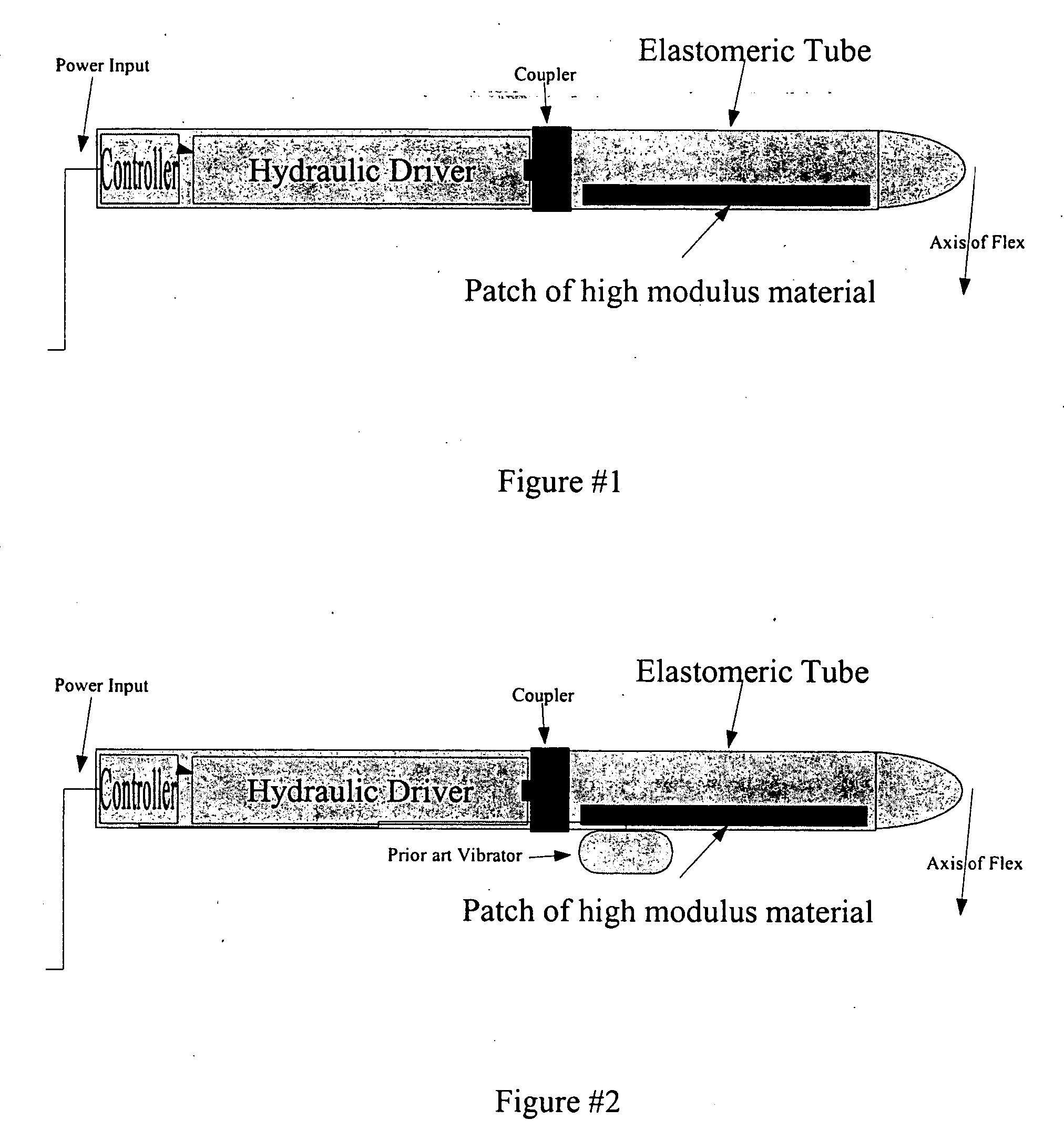 Hydraulically driven vibrating massagers