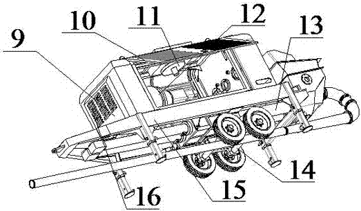 Double-cylinder concrete conveying pump adapted to single track tunnel