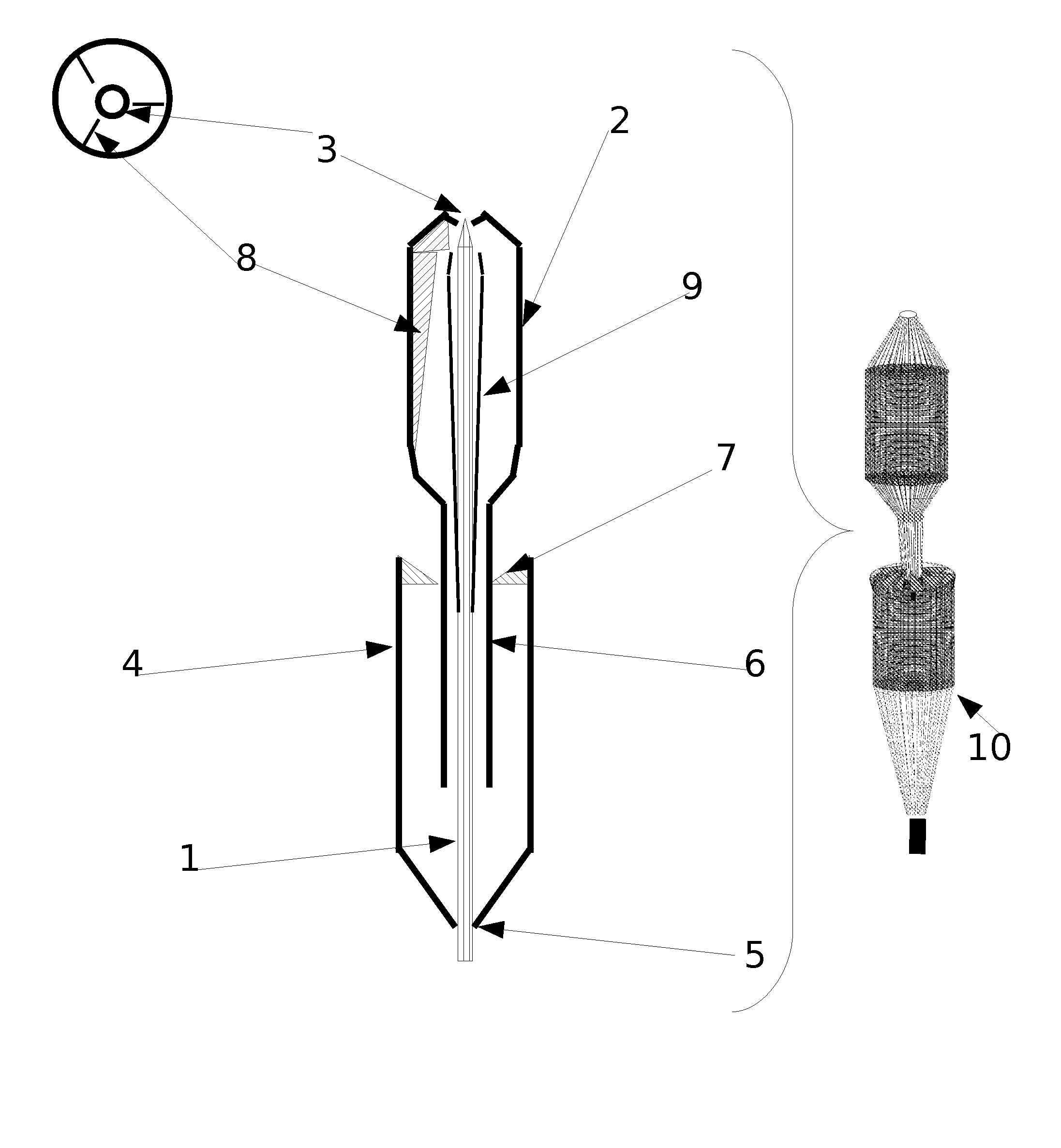 Method for the desalination or purification of water by distillation of a spray (spray pump)