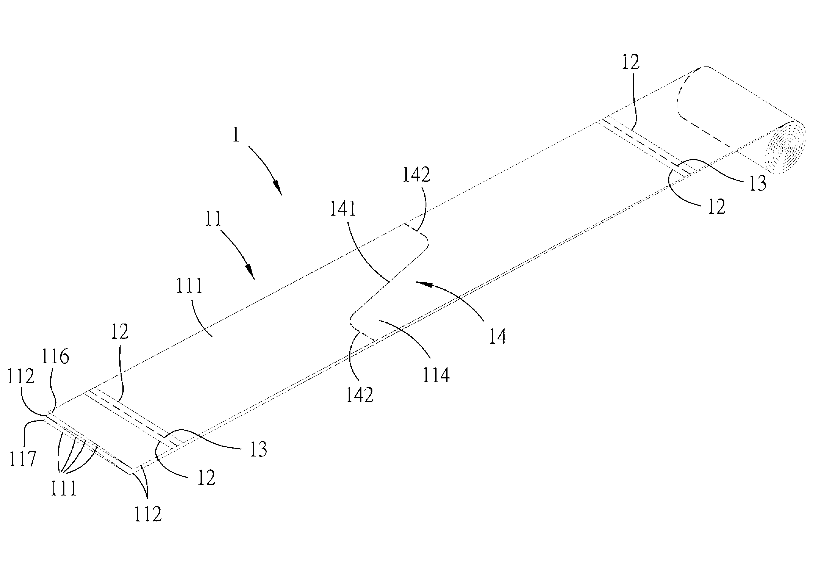 Packing bad, manufacturing method and manufacturing device thereof