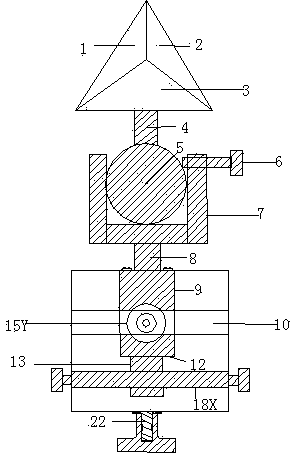 Double-displacement-measurable corner reflector