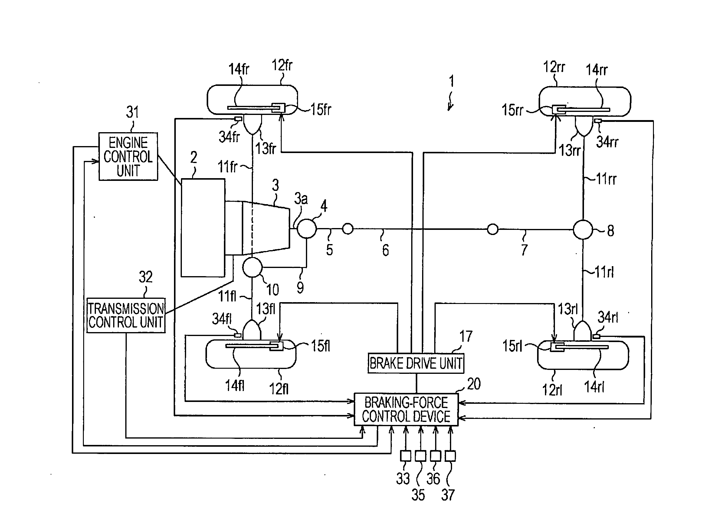 Vehicle braking-force control device