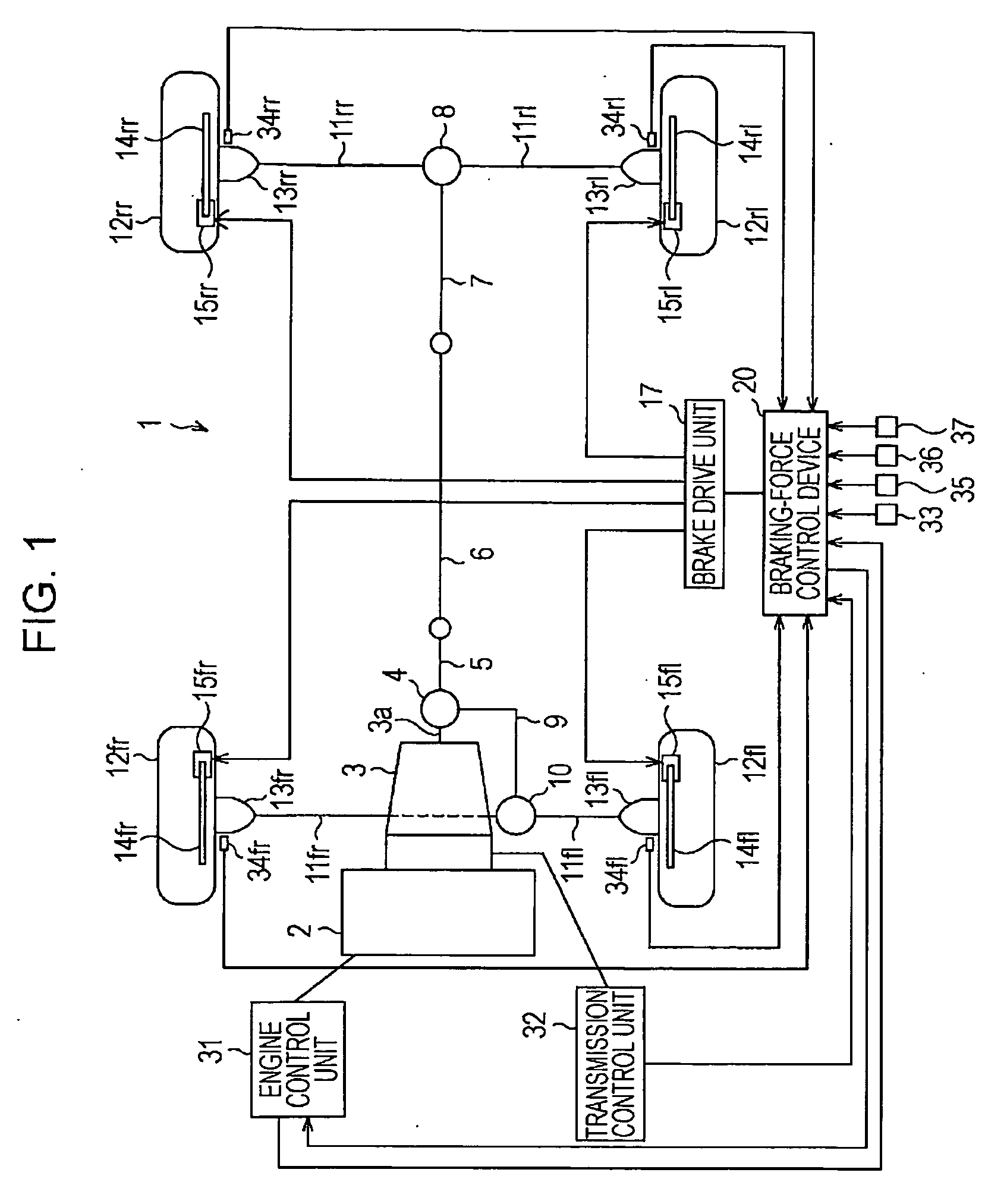 Vehicle braking-force control device