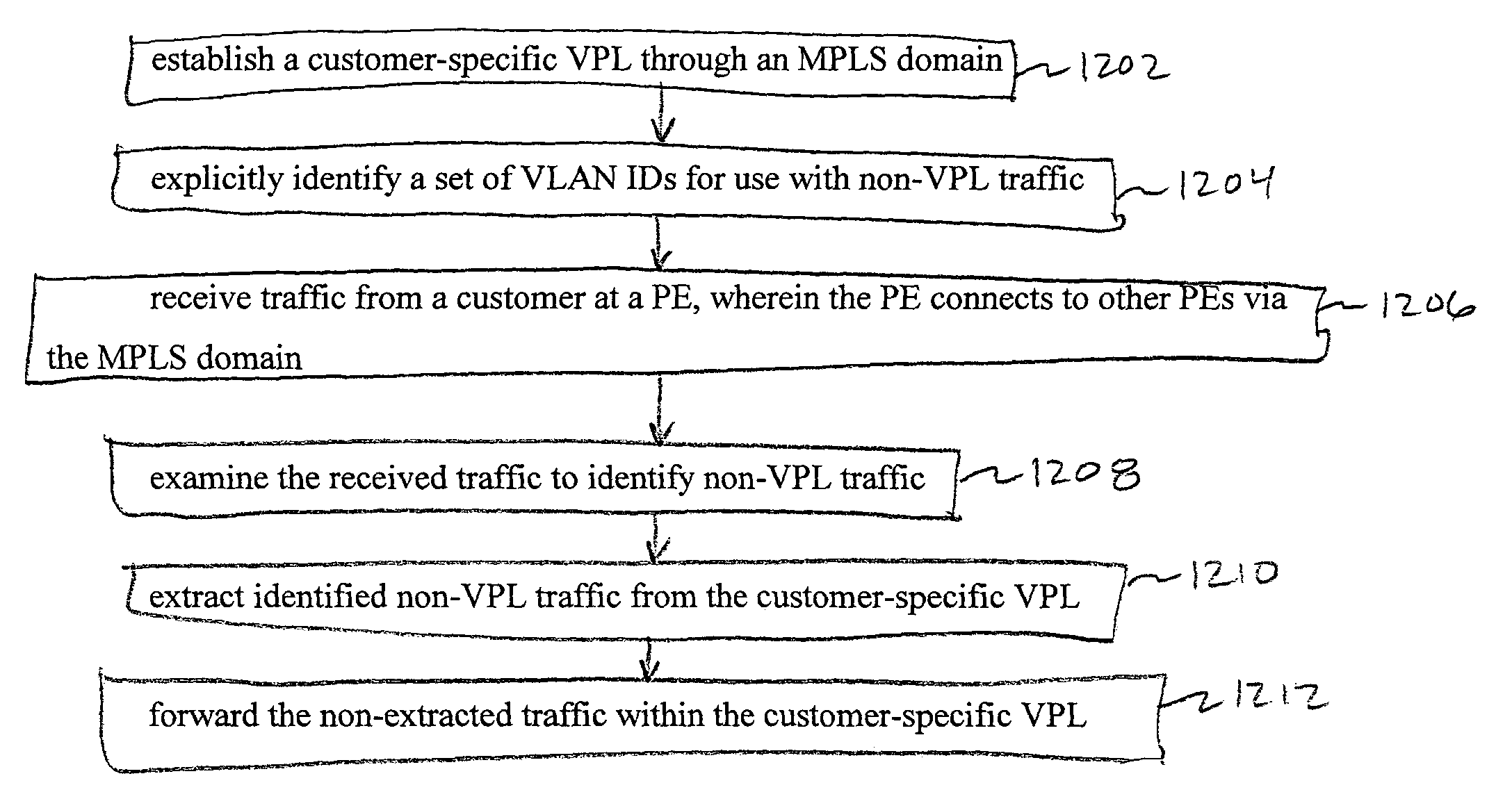 Multiprotocol label switching (MPLS) edge service extraction