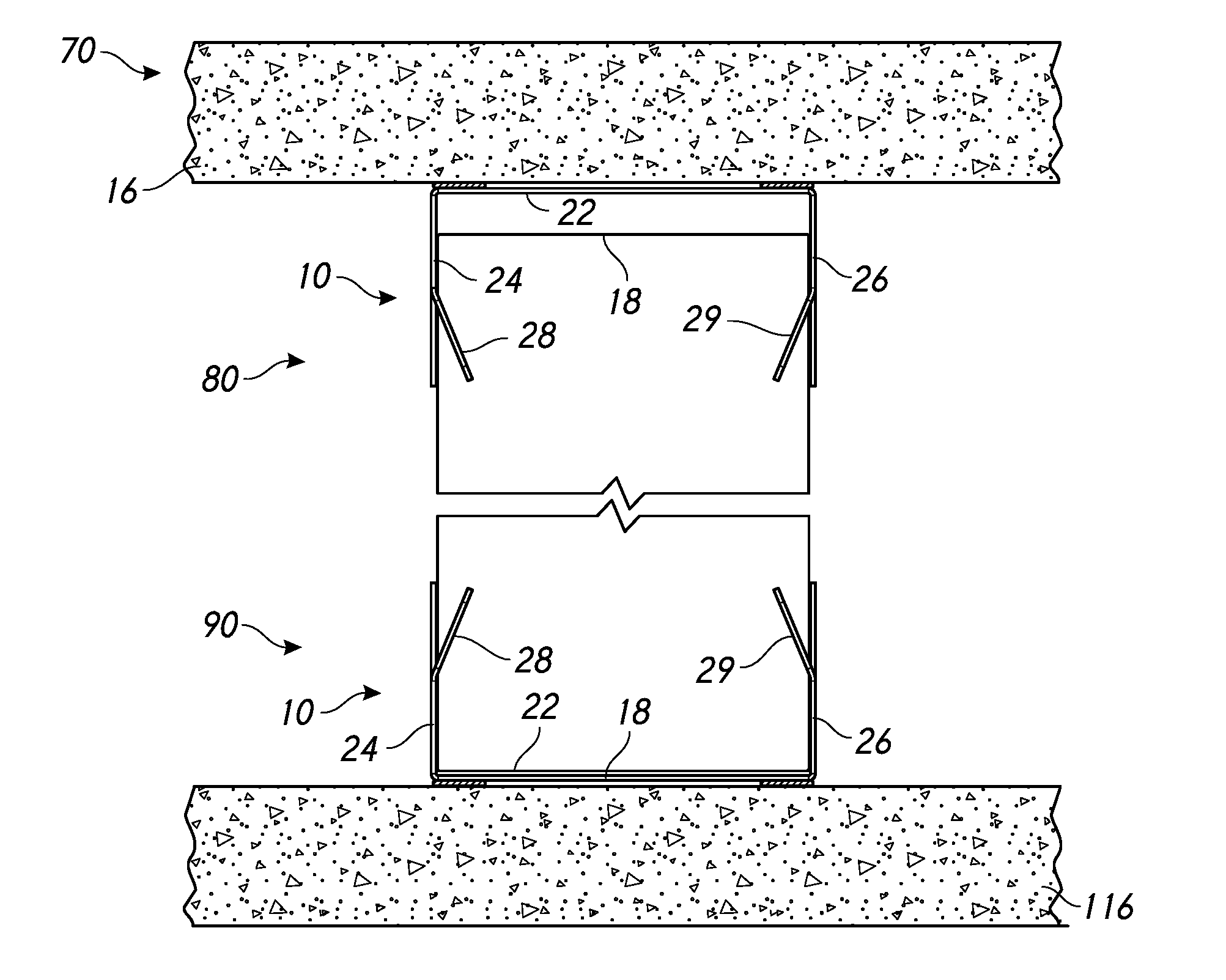 Header track with stud retention feature