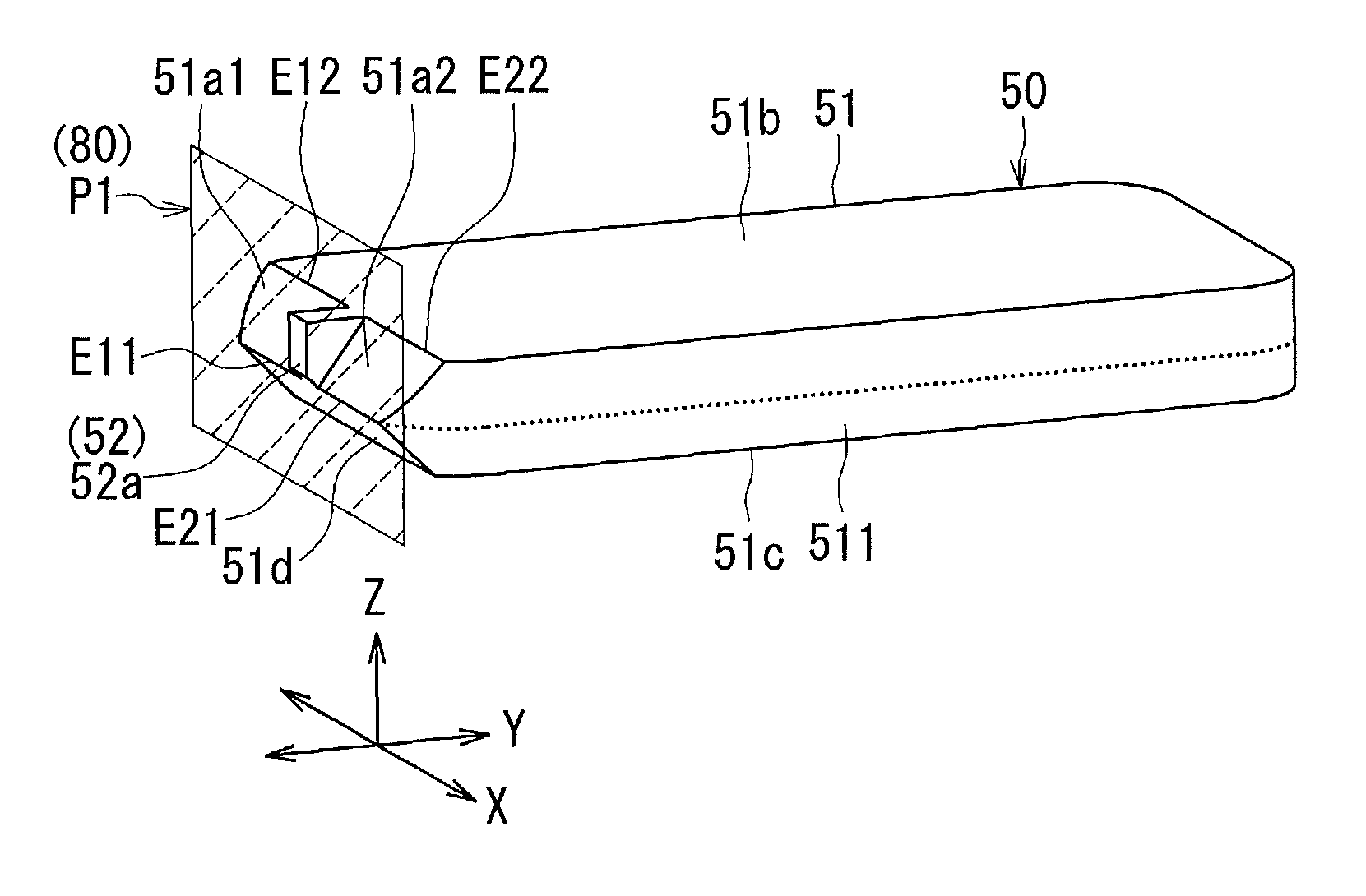 Plasmon generator including a main body and a front protrusion