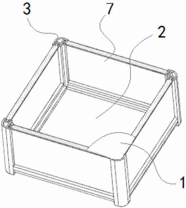 Assembling type storage, tidying and circulation packaging box for modularized building blocks