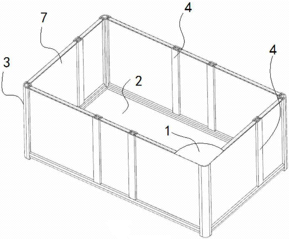 Assembling type storage, tidying and circulation packaging box for modularized building blocks