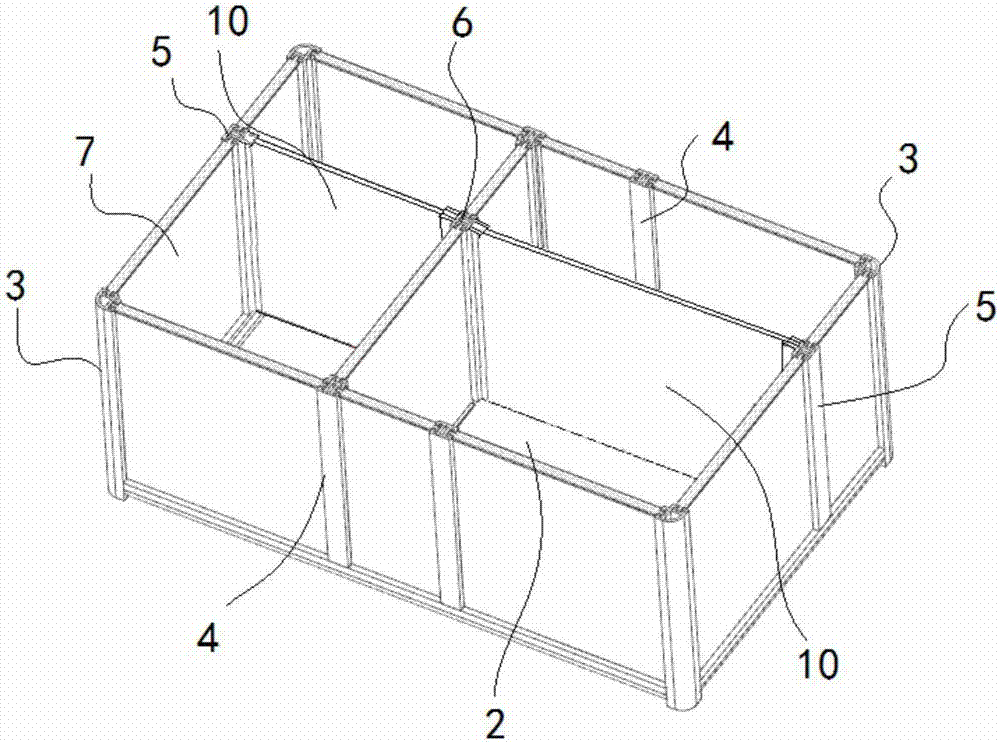 Assembling type storage, tidying and circulation packaging box for modularized building blocks