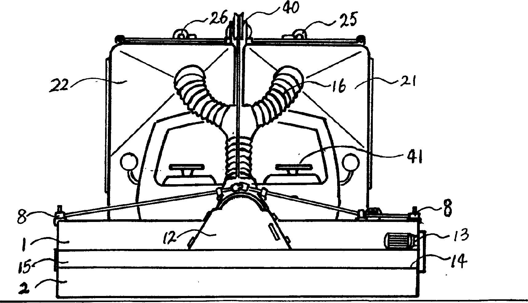 Dust sucking automobile