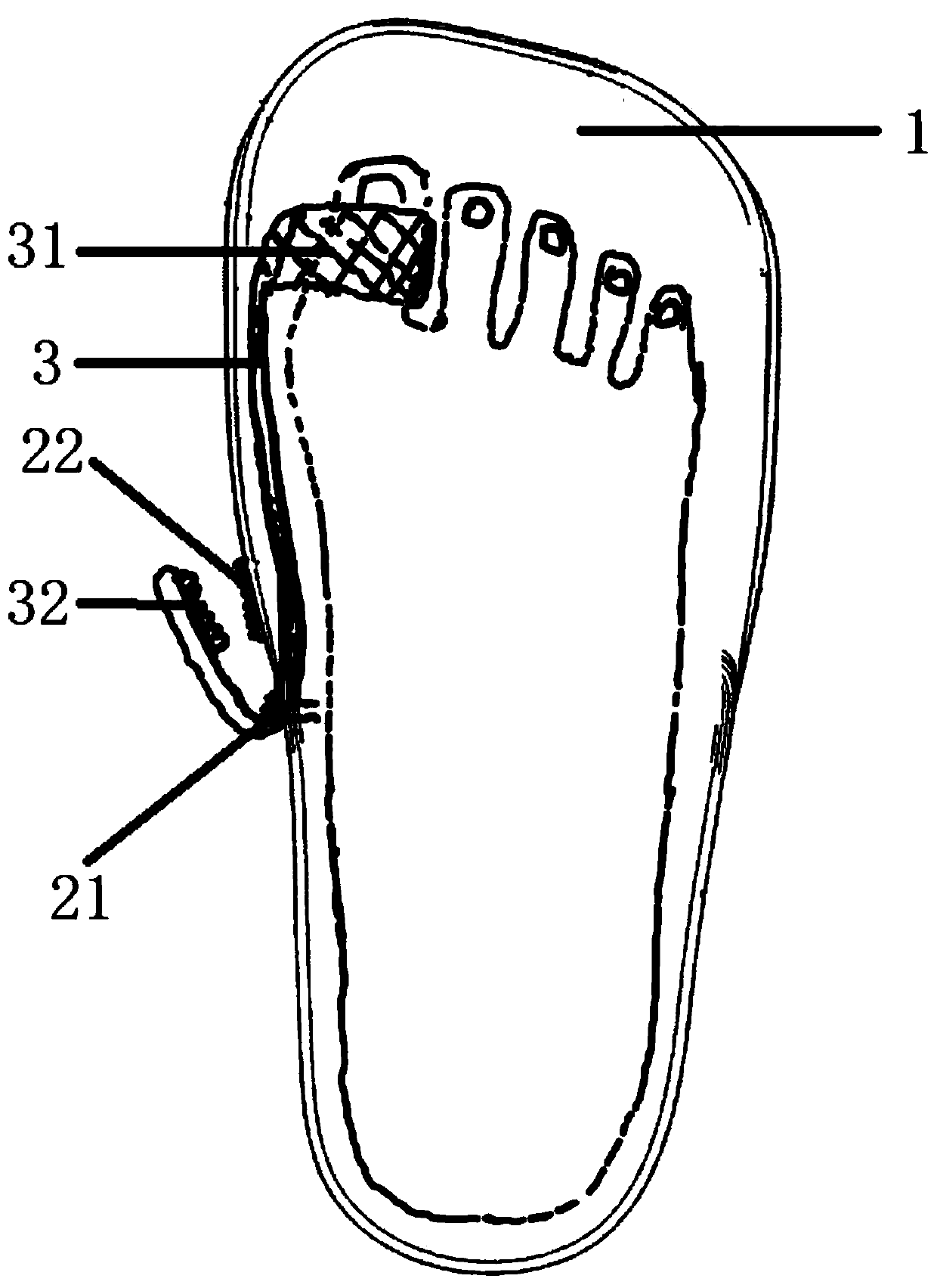 Active correction shoe for preventing hallux valgus