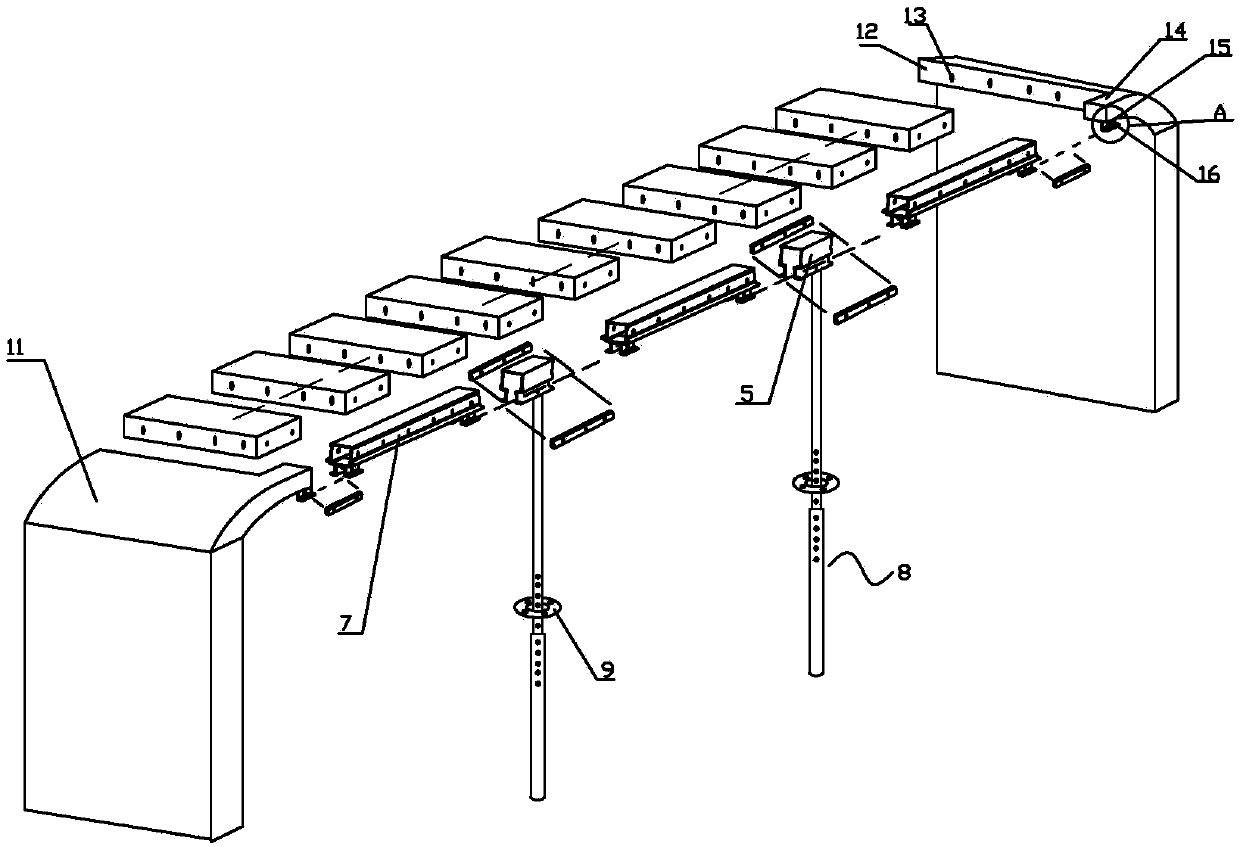 Underground pipe gallery formwork