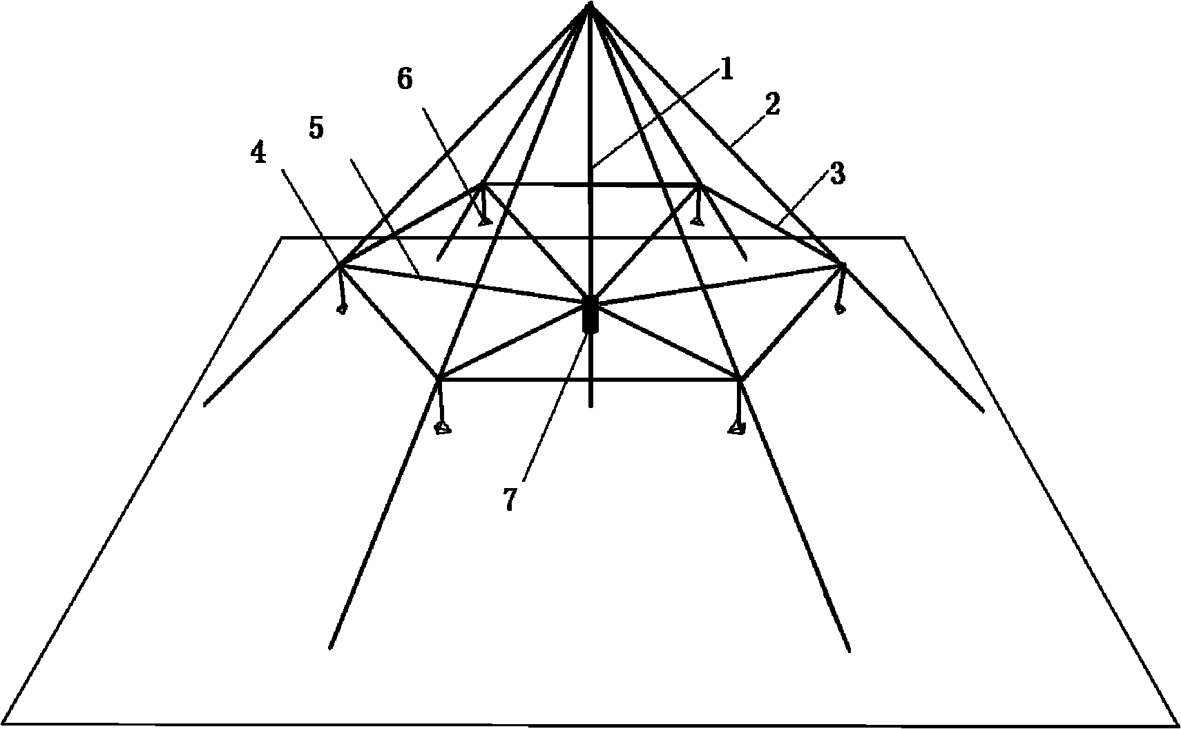 Hoisting system of large-sized extensible antenna