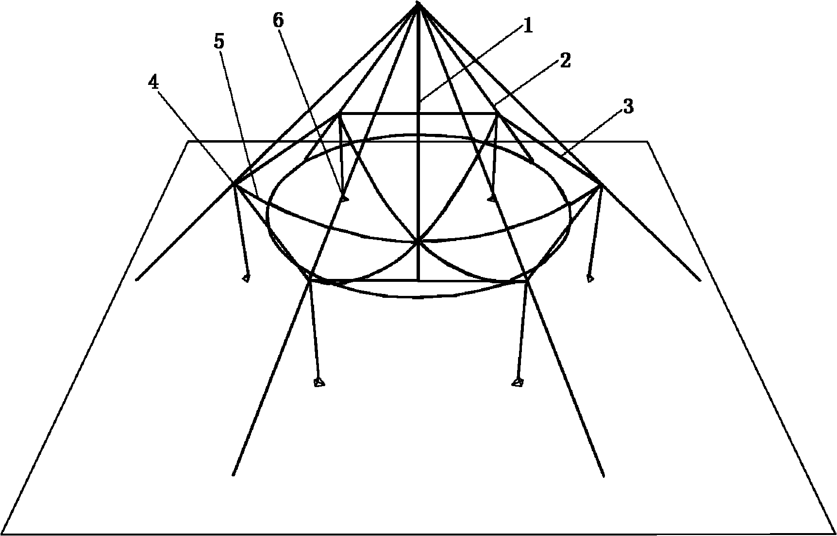 Hoisting system of large-sized extensible antenna