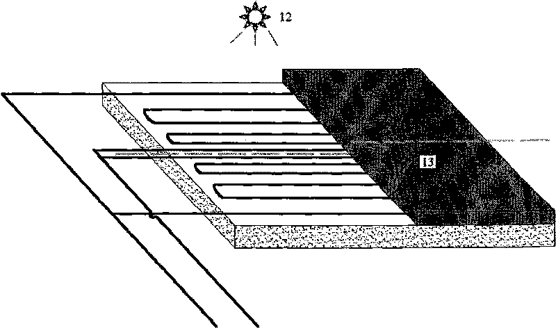 Energy stepped system of road heat collection and heat release by snow and ice melting