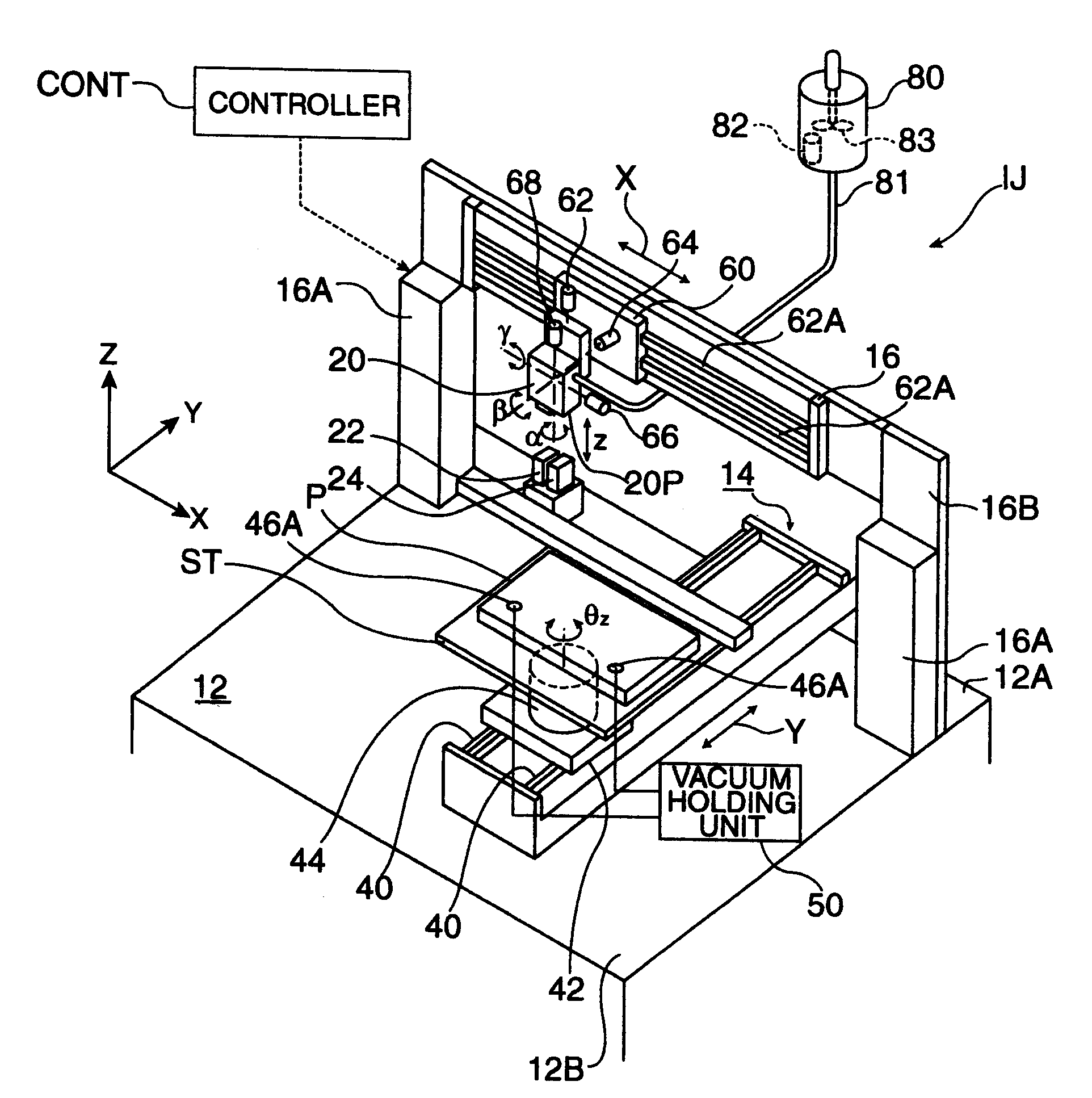 Device manufacturing apparatus and method, and driving method for device manufacturing apparatus