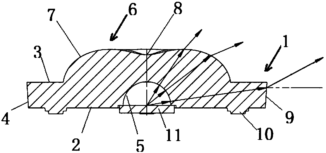 Backlight module lens and backlight module lens comprising backlight module lens