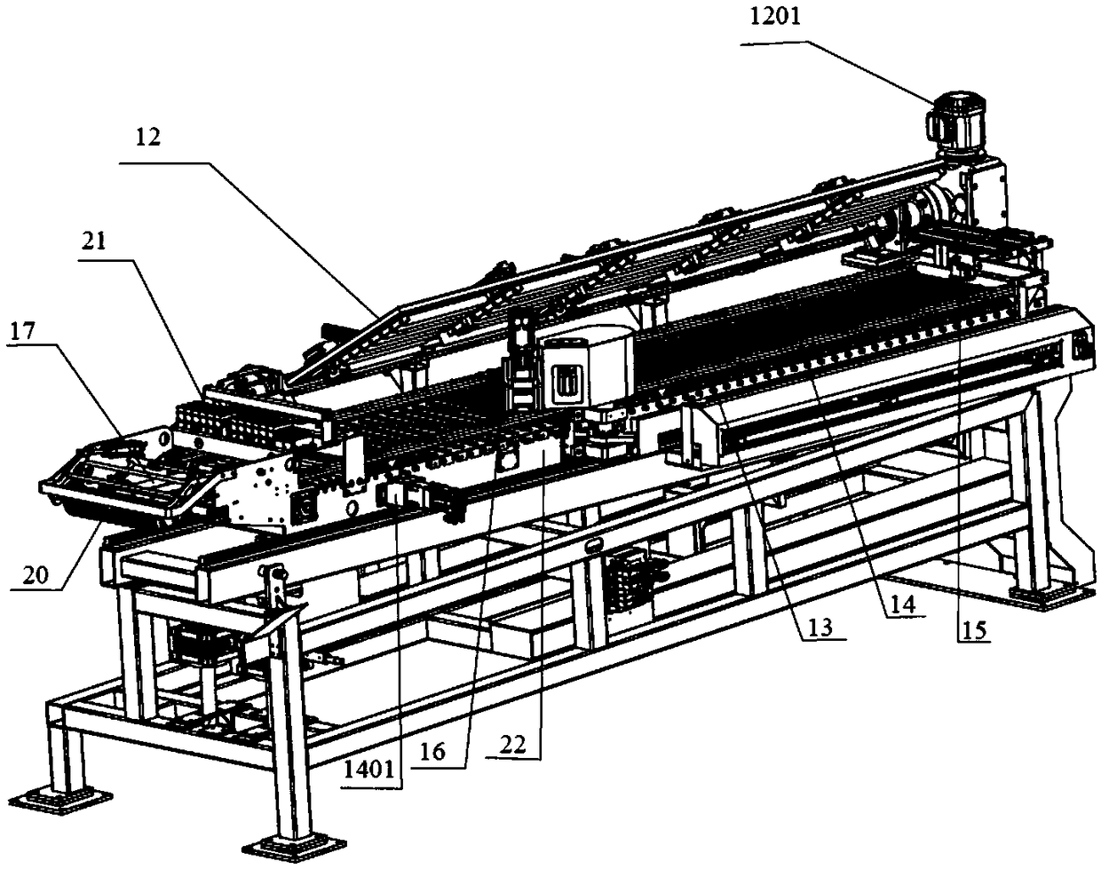 Automatic tread feeding device