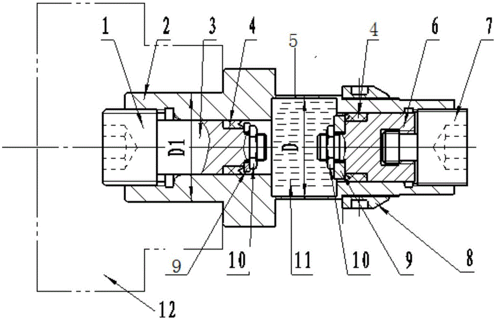 Hydraulic tensioning clamping mandrel for thin-wall shaft sleeve