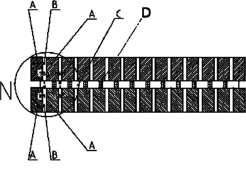 Magnetic system structure for cylindrical permanent magnetic separator